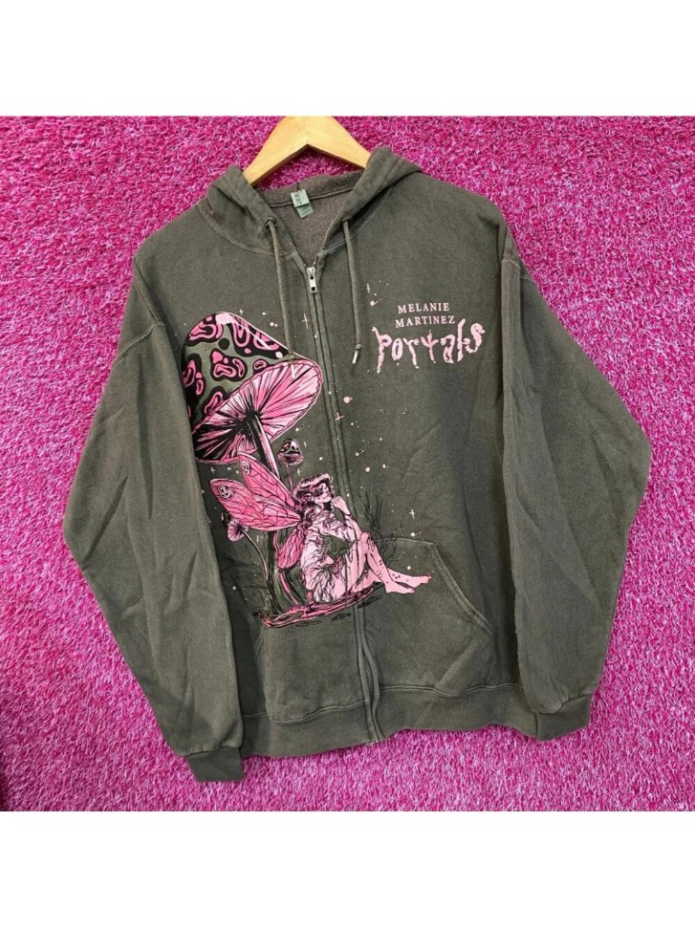 Melanie Martinez Portals Mushroom Fairy Hoodie Zip Up Size Large